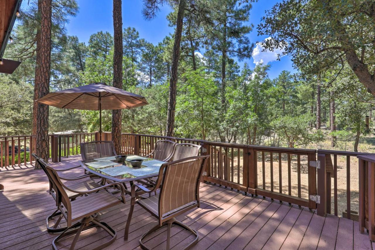 Rustic-Chic Prescott Cabin With Deck In Wooded Area! Exteriör bild